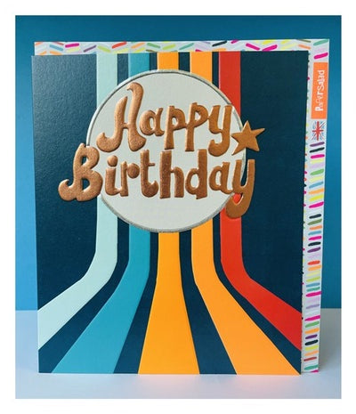Paper Salad Happy Birthday Stripes Card