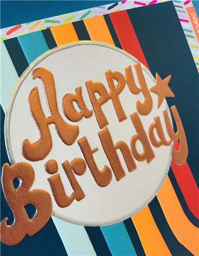 Paper Salad Happy Birthday Stripes Card