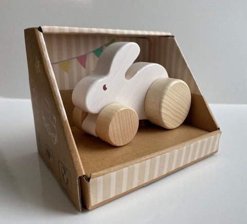 Wooden Wheelie Rabbit