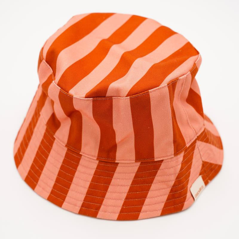 Grech & Co. REVERSIBLE BUCKET HAT - STRIPES SUNSET + TIERRA