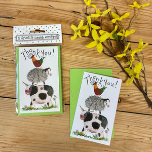 ALEX CLARK Thank You Farmyard Pack of 5