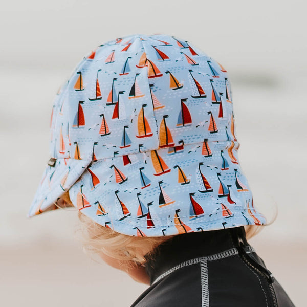 BEDHEAD HATS Boys Beach Legionnaire Hat UPF50+ 'Boat' Print