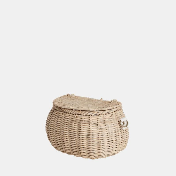 OLLI ELLA MINI CHARI RATTAN BAG Straw