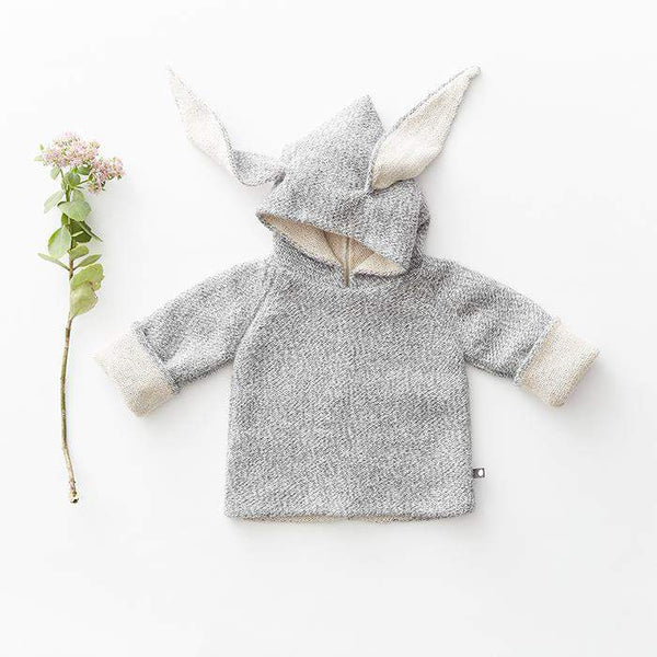 OEUF NYC  Bunny Hoodie Grey Mulinex / Rabbit REVERSIBLE HOODIE RABBIT