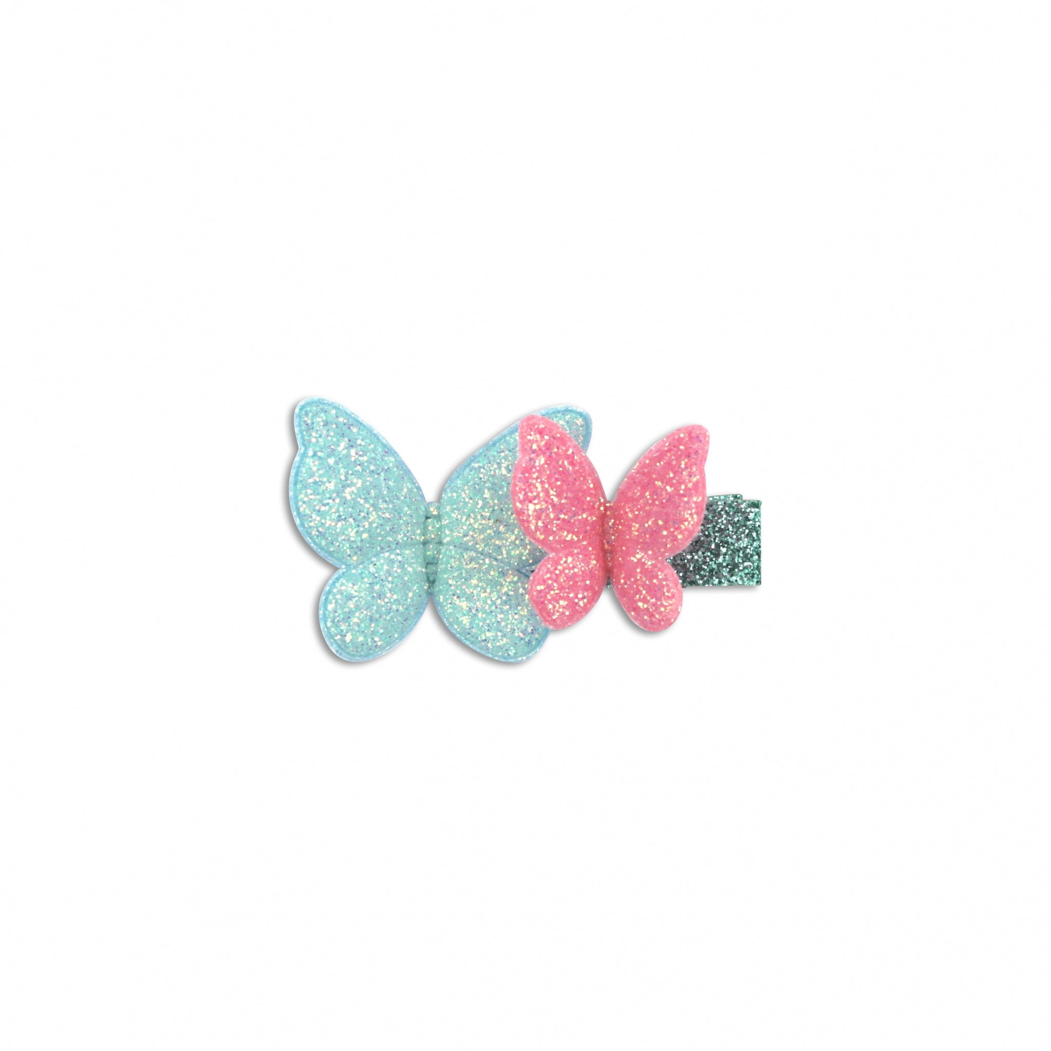 MILK X SODA TWIN BUTTERFLIES HAIR CLIP MINT/PINK