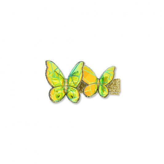 MILK X SODA TWIN BUTTERFLIES HAIR CLIP SHINY GREEN