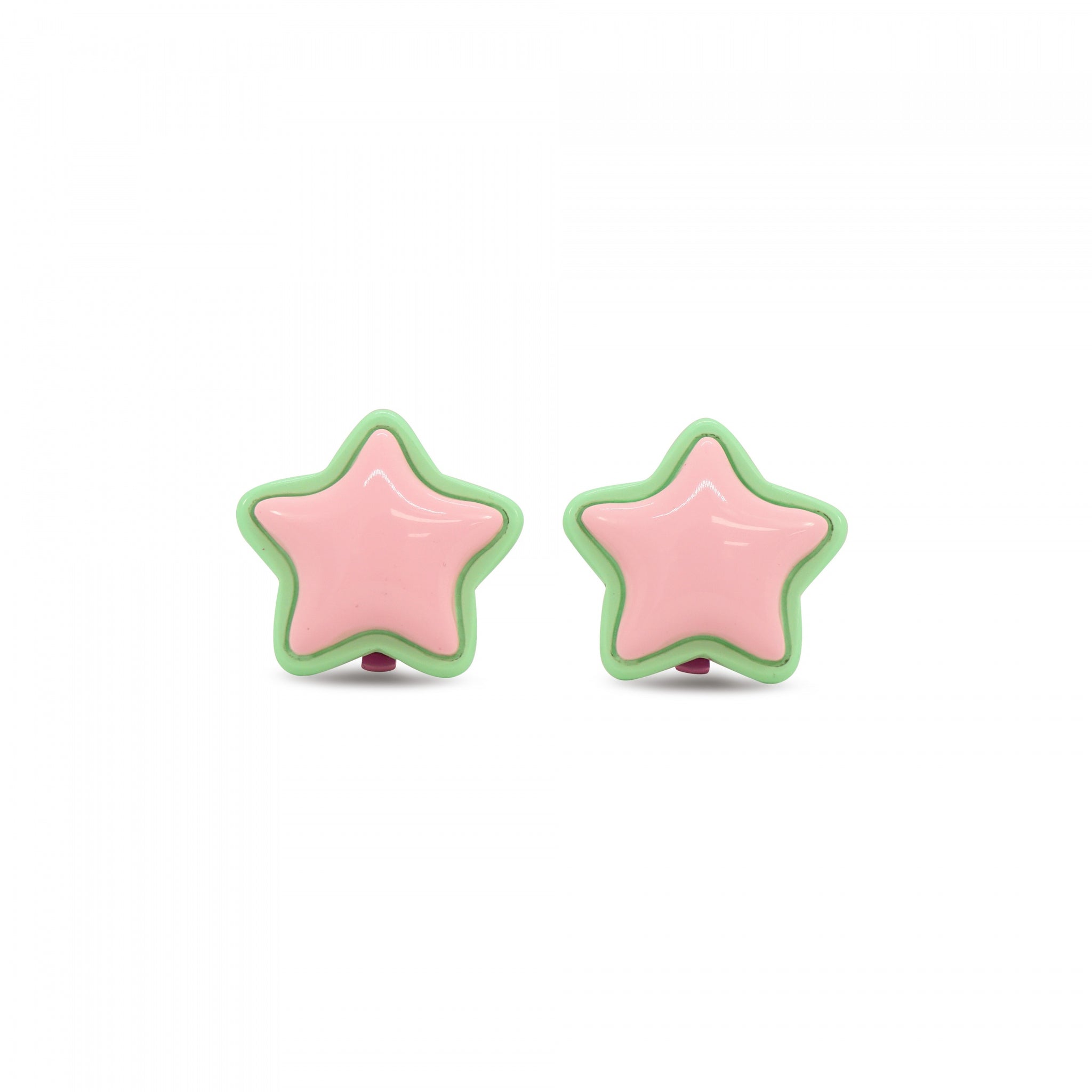 MILK X SODA RETRO STAR EARRINGS BABY PINK