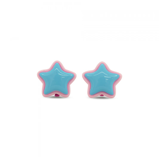 MILK X SODA RETRO STAR EARRINGS BLUE