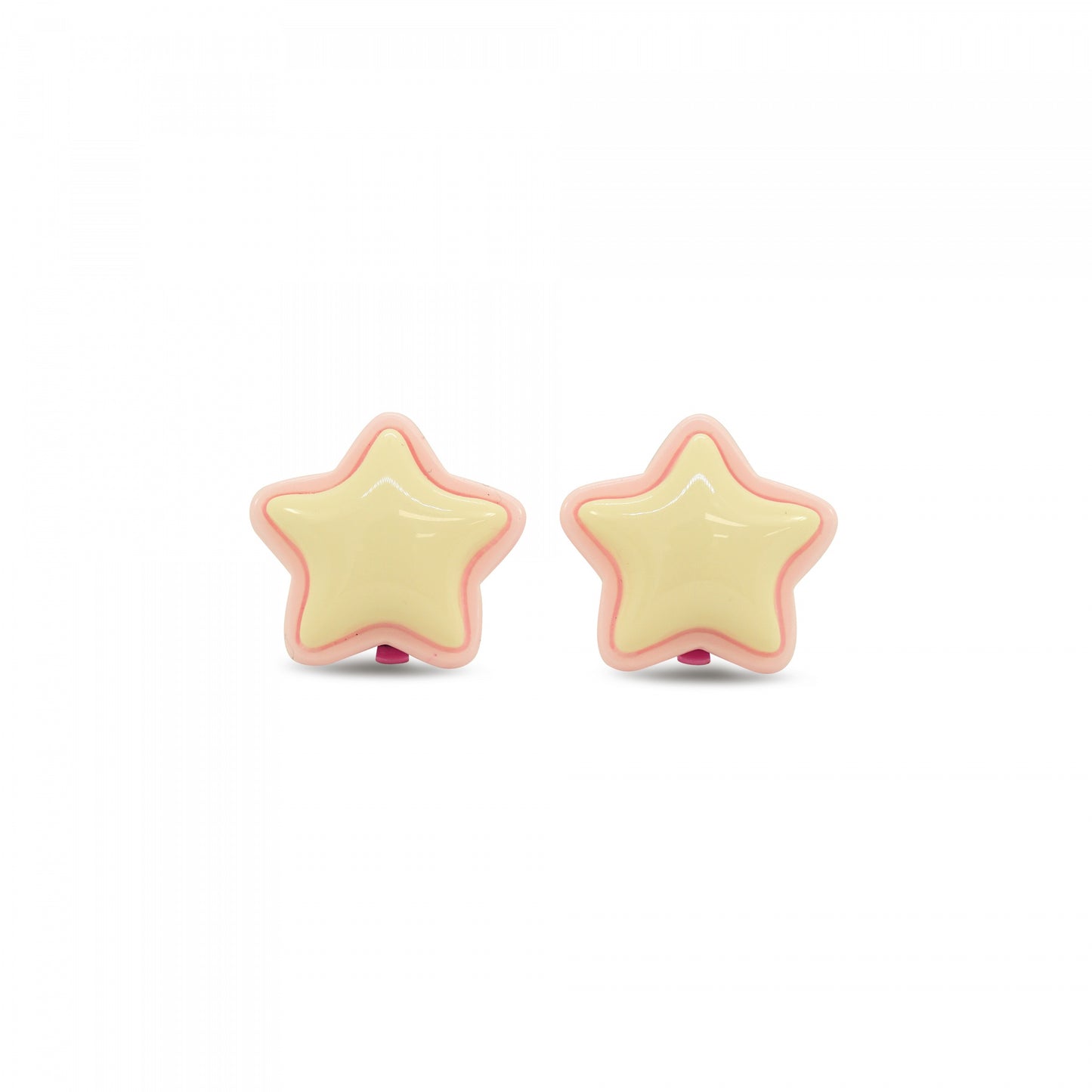 MILK X SODA RETRO STAR EARRINGS WHITE