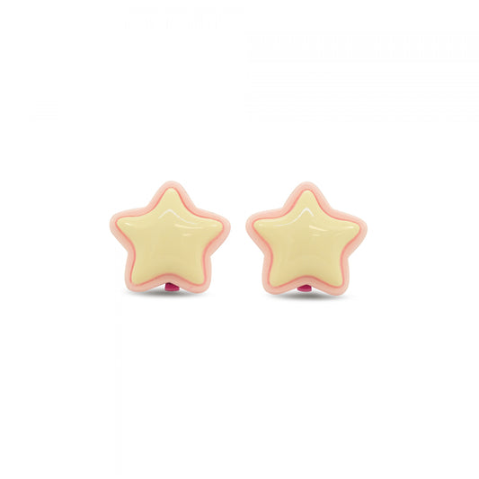 MILK X SODA RETRO STAR EARRINGS WHITE