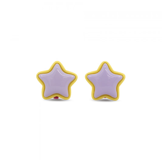 MILK X SODA RETRO STAR EARRINGS LILAC