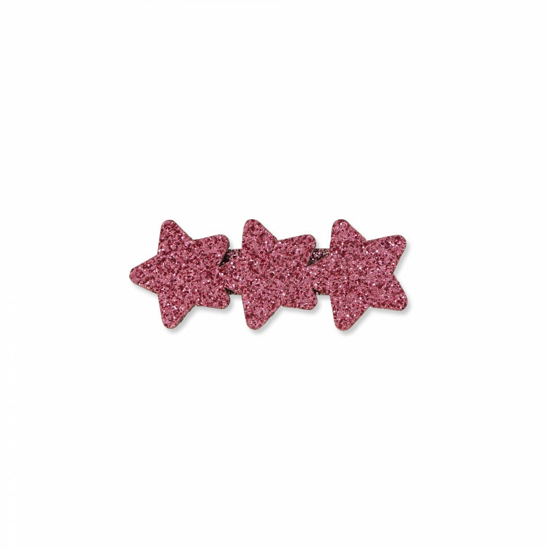 MILK X SODA TRIPLE GLITTER STAR HAIR CLIP PINK