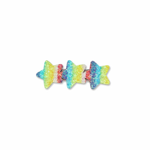 MILK X SODA TRIPLE GLITTER STAR HAIR CLIP RAINBOW