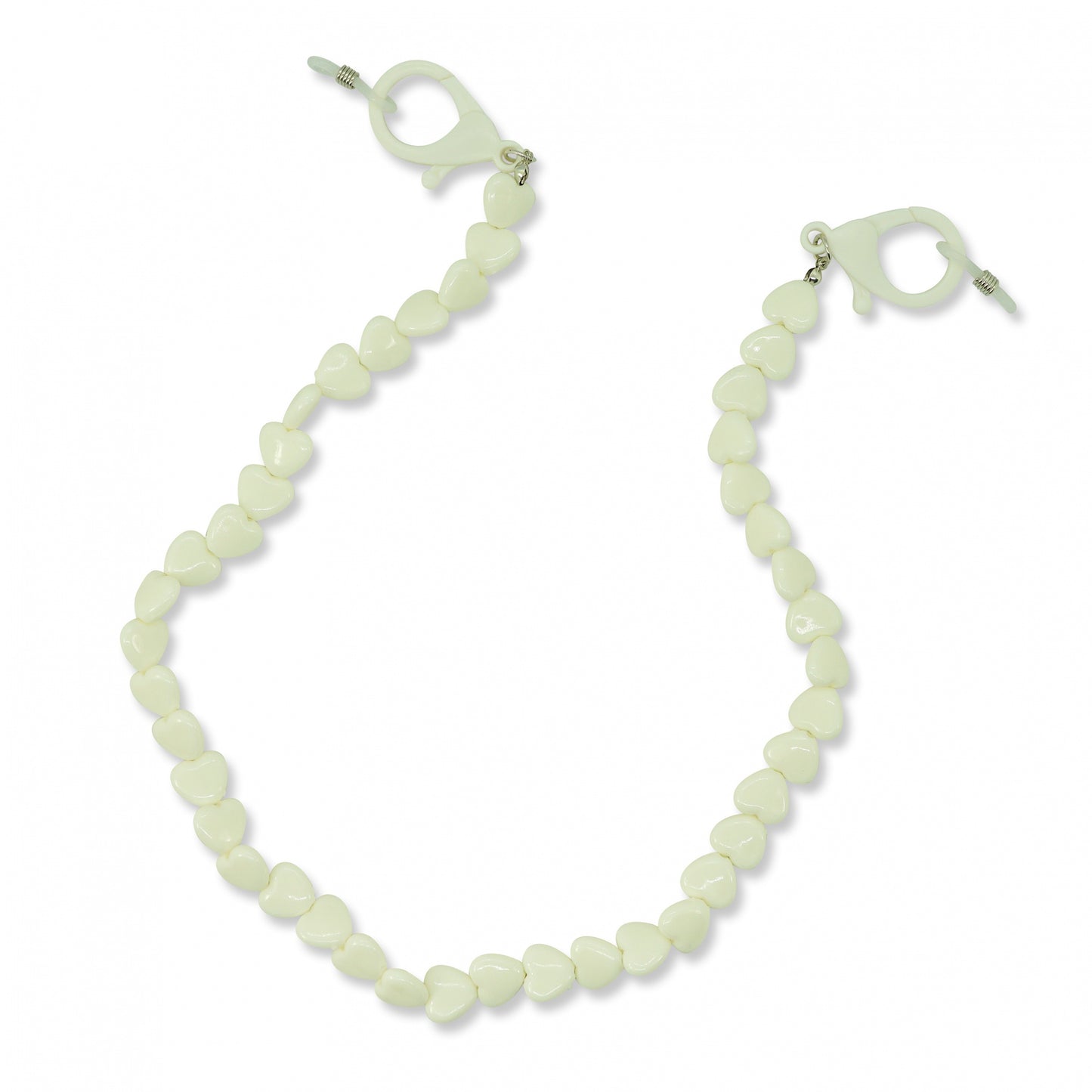 MILK X SODA HEART SUNGLASSES CHAIN WHITE