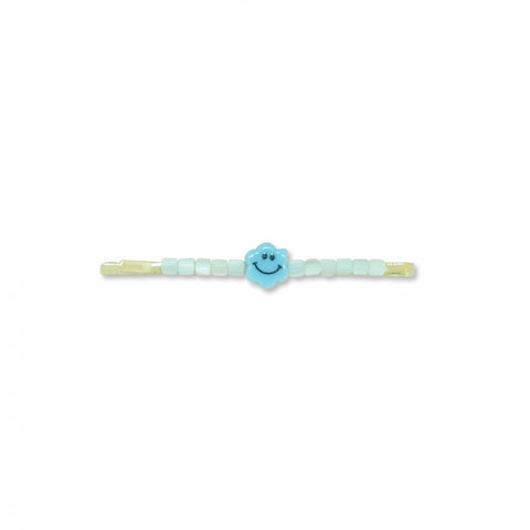 MILK X SODA FLOWER SMILE HAIR CLIP BLUE