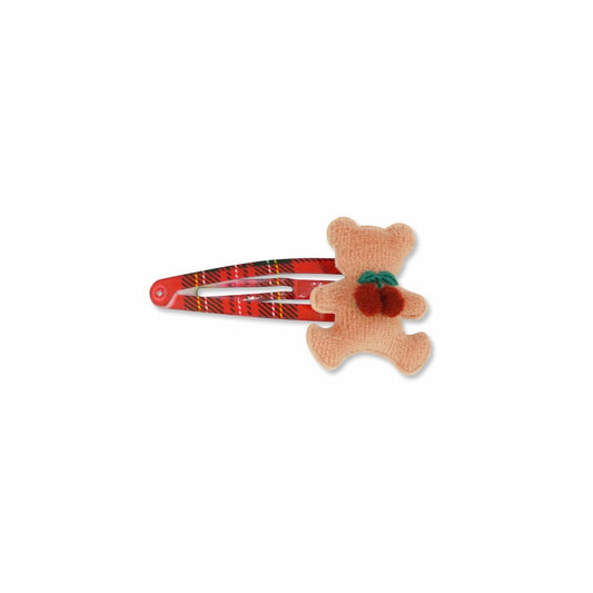 MILK X SODA XMAS TEDDY BEAR HAIR CLIP PINK