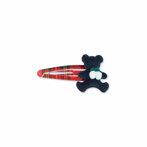 MILK X SODA XMAS TEDDY BEAR HAIR CLIP NAVY