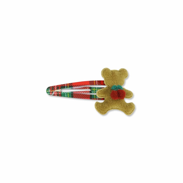 MILK X SODA XMAS TEDDY BEAR HAIR CLIP BROWN