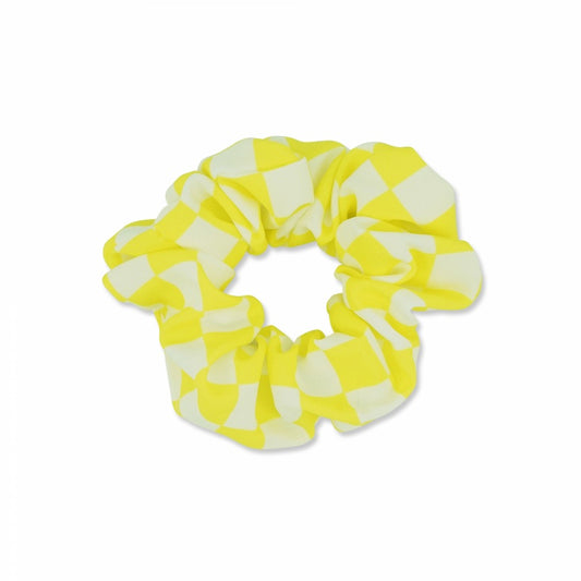 MILK X SODA MINI CHECKERED SCRUNCHIE YELLOW