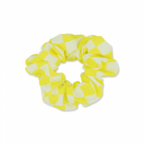 MILK X SODA MINI CHECKERED SCRUNCHIE YELLOW