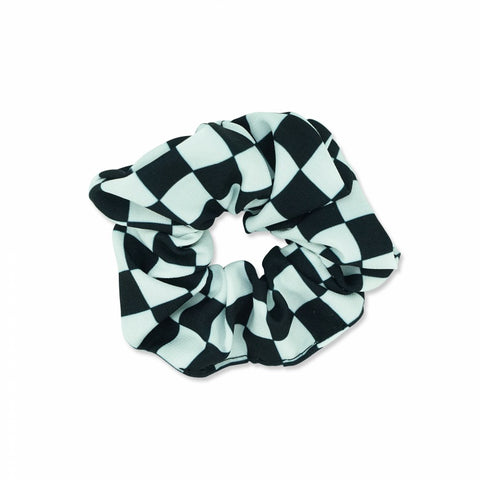 MILK X SODA MINI CHECKERED SCRUNCHIE BLACK