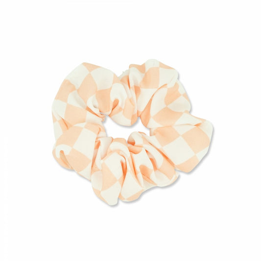 MILK X SODA MINI CHECKERED SCRUNCHIE PEACH