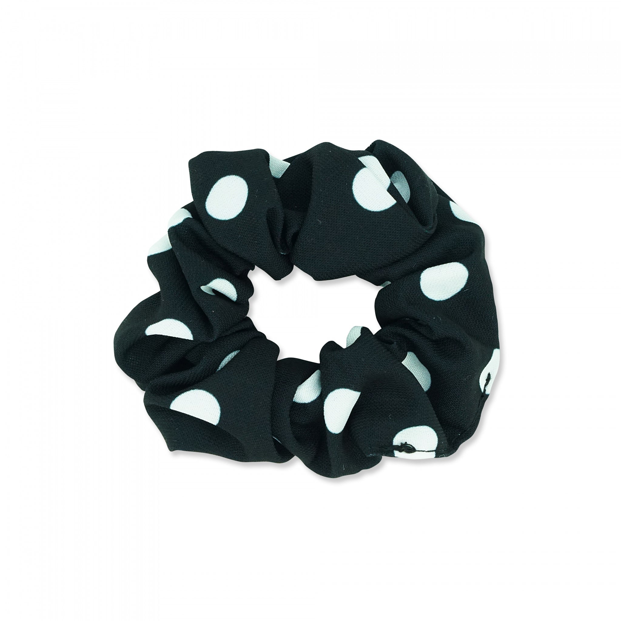 MILK X SODA MINI POLKA DOT SCRUNCHIE BLACK