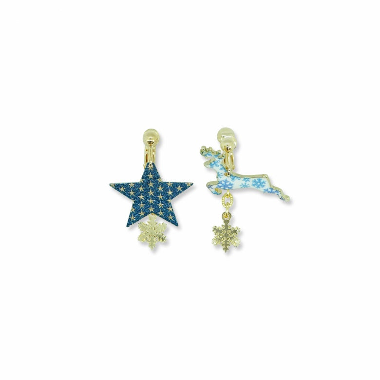 MILK X SODA REINDEER EARRINGS BLUE