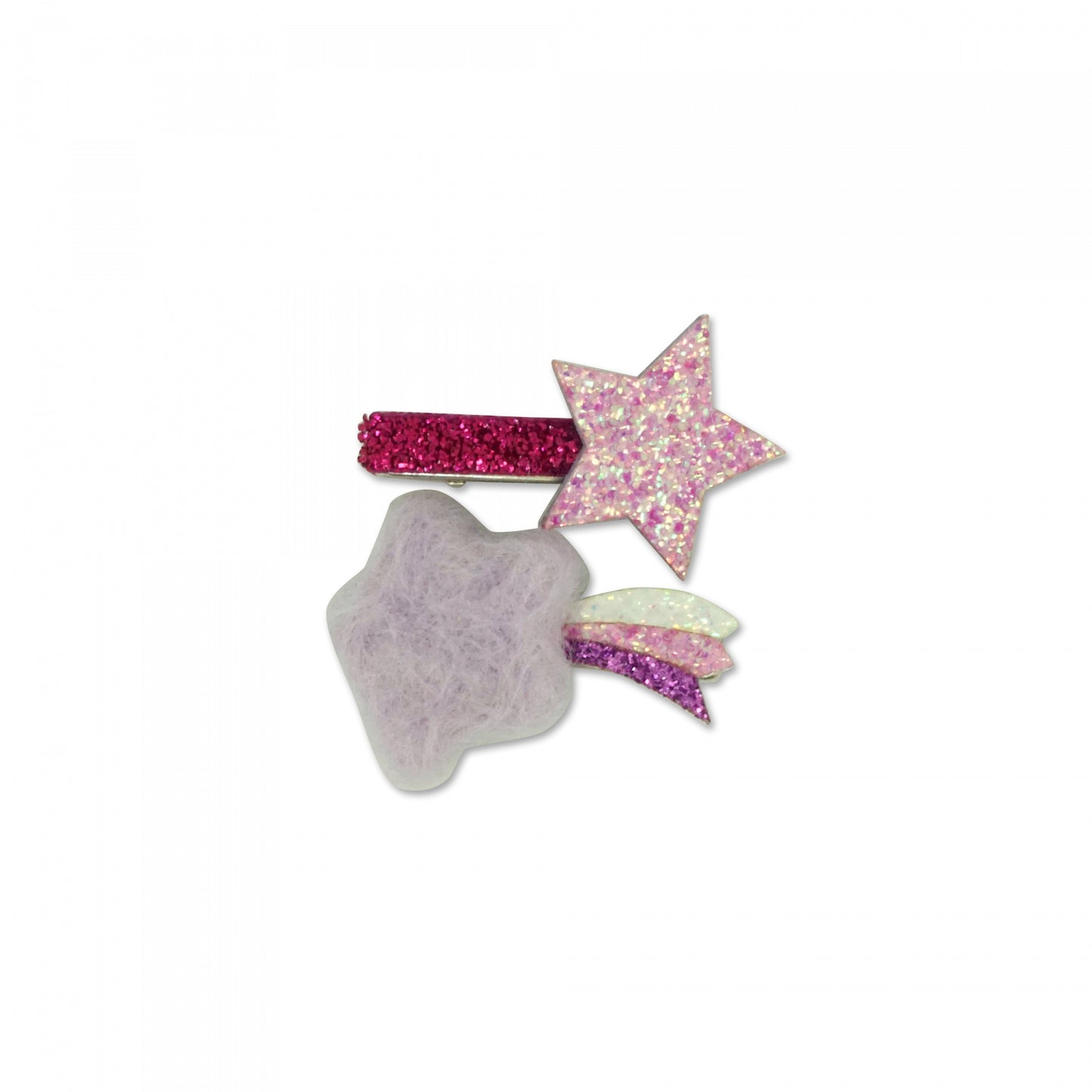 MILK X SODA FLUFFY SHOOTING STAR HAIR CLIP PINK