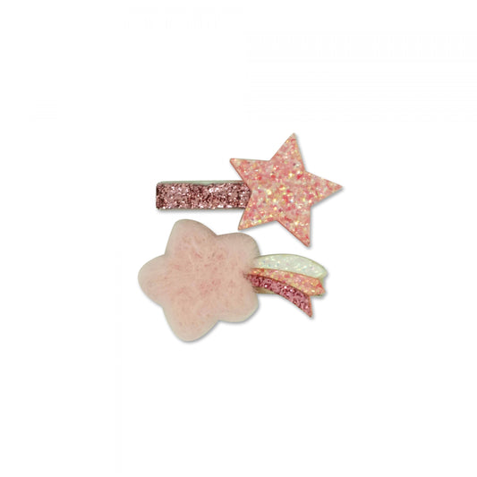 MILK X SODA FLUFFY SHOOTING STAR HAIR CLIP BABY PINK