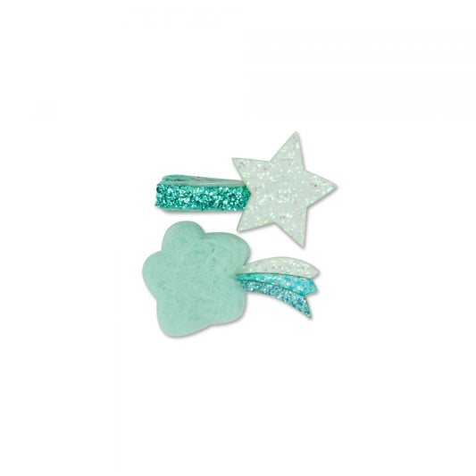 MILK X SODA FLUFFY SHOOTING STAR HAIR CLIP MINT