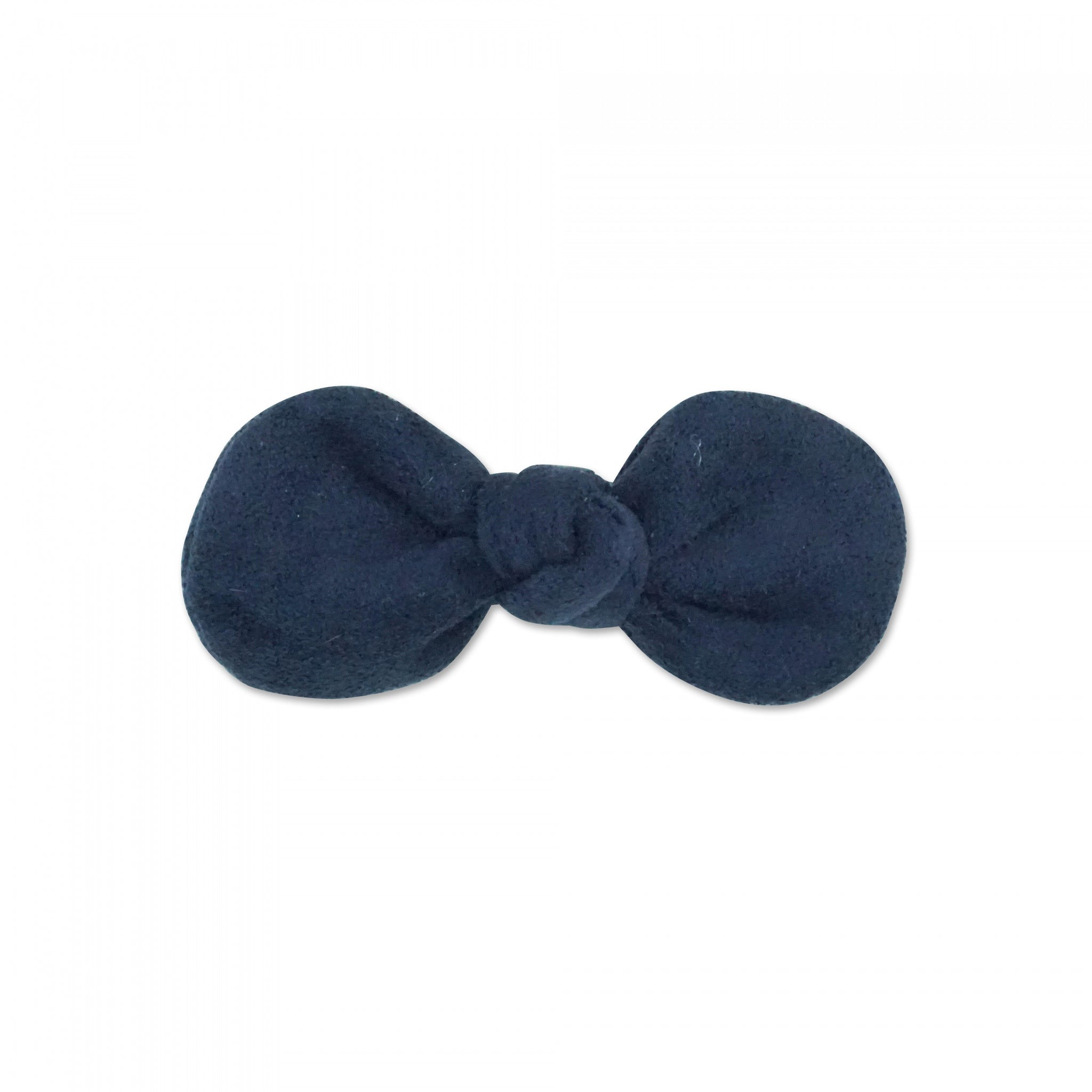 MILK X SODA SUEDE BOW HAIR CLIP NAVY