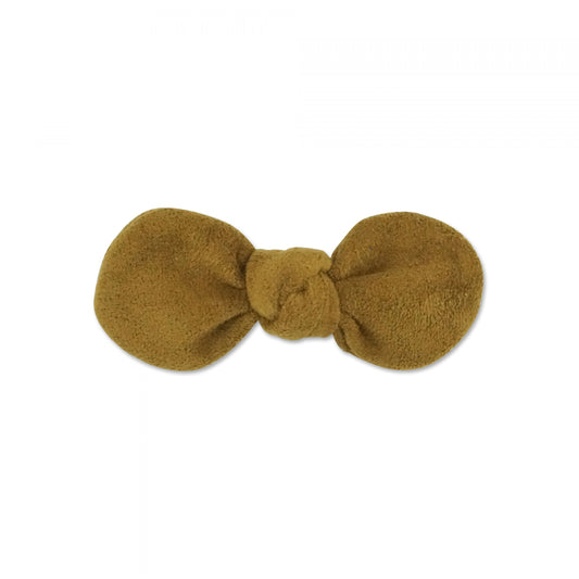MILK X SODA SUEDE BOW HAIR CLIP BROWN