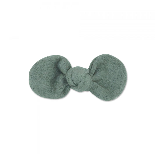 MILK X SODA SUEDE BOW HAIR CLIP GREY
