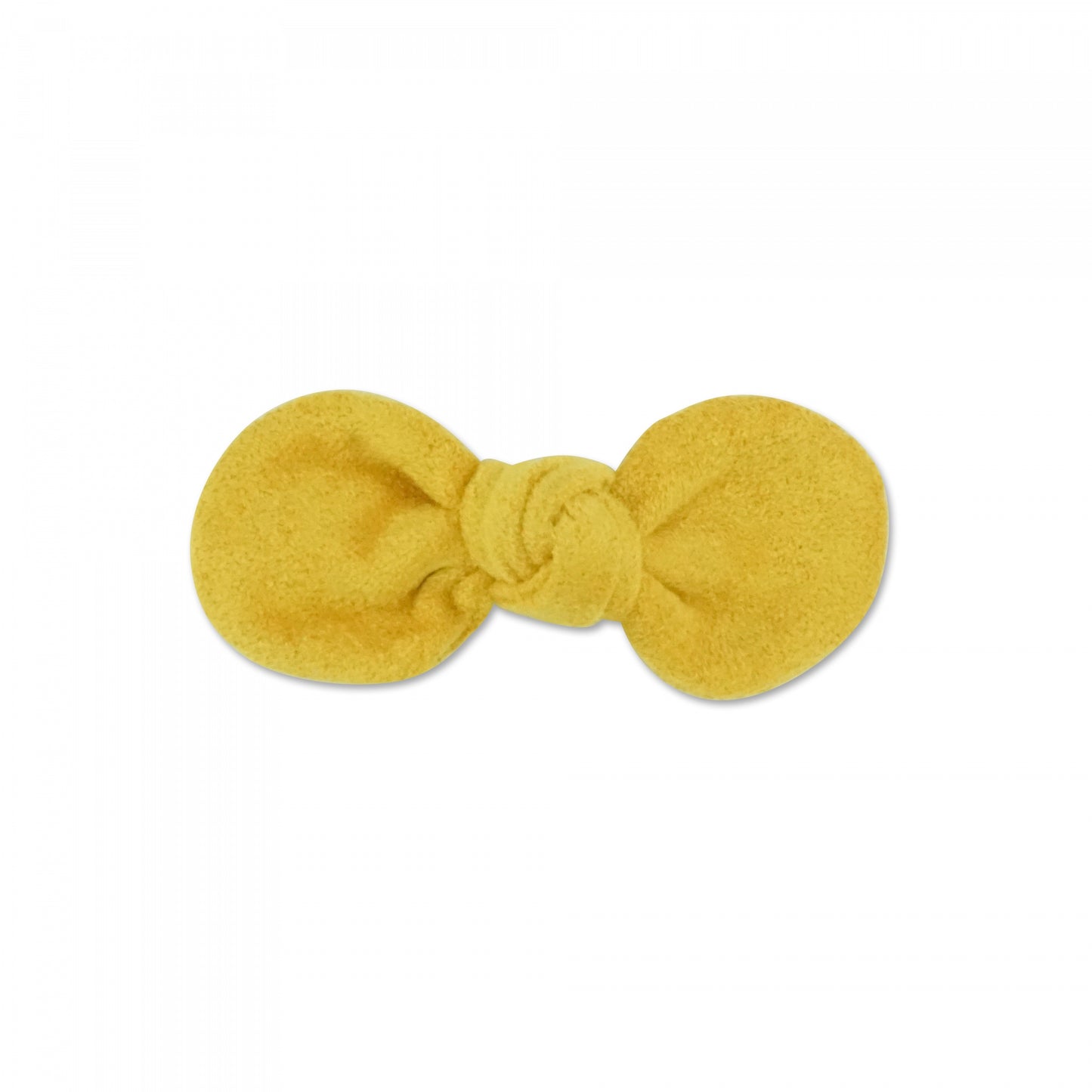 MILK X SODA SUEDE BOW HAIR CLIP MUSTARD