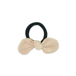 MILK X SODA SUEDE BOW HAIR TIE BABY PINK