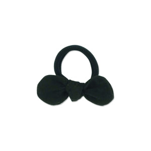 MILK X SODA SUEDE BOW HAIR TIE BLACK