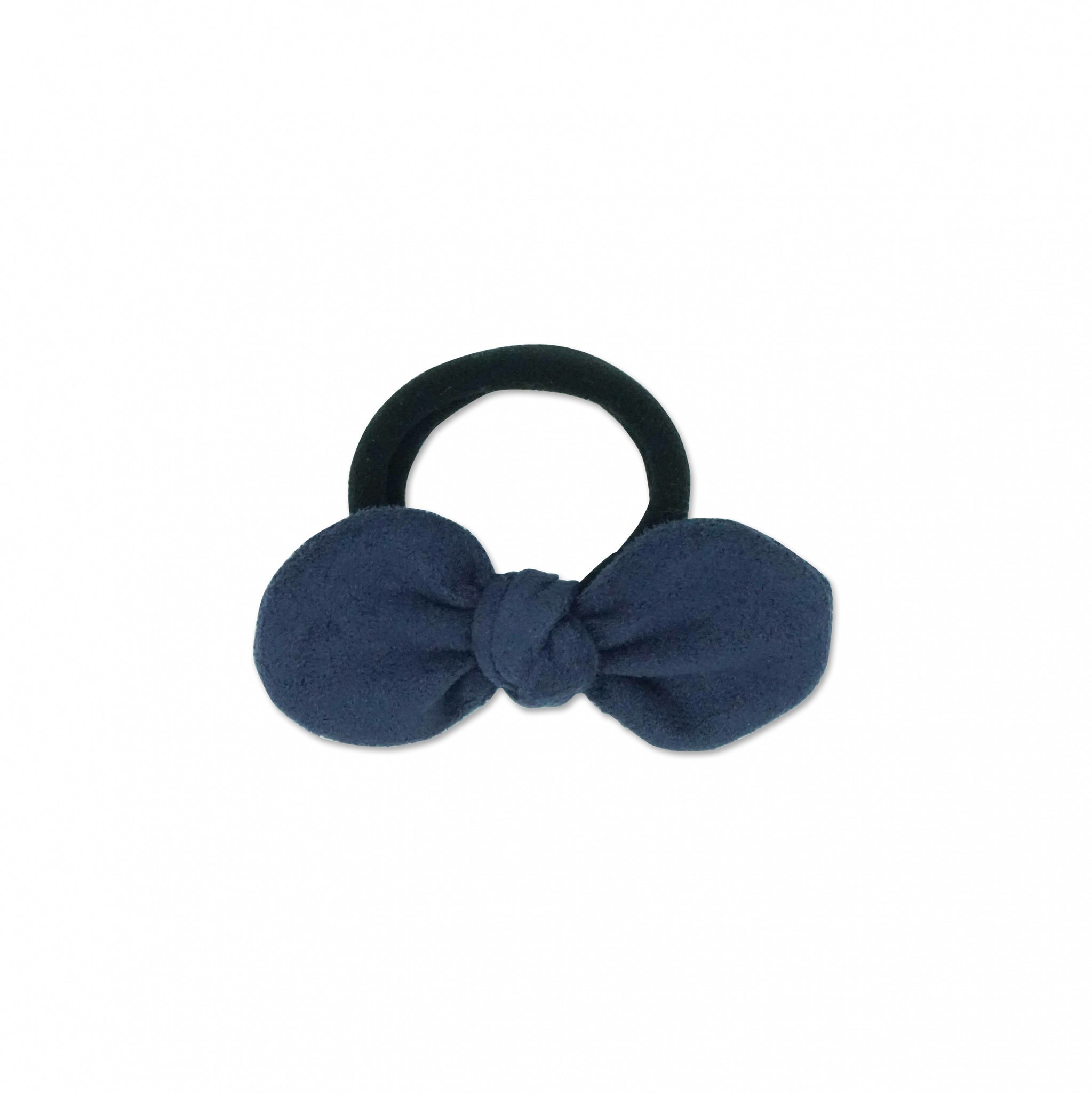 MILK X SODA SUEDE BOW HAIR TIE NAVY