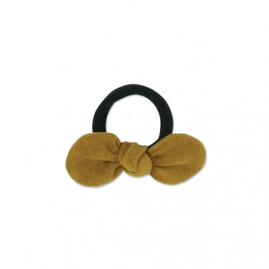 MILK X SODA SUEDE BOW HAIR TIE BROWN