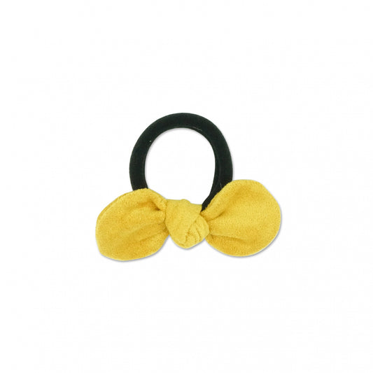 MILK X SODA SUEDE BOW HAIR TIE MUSTARD