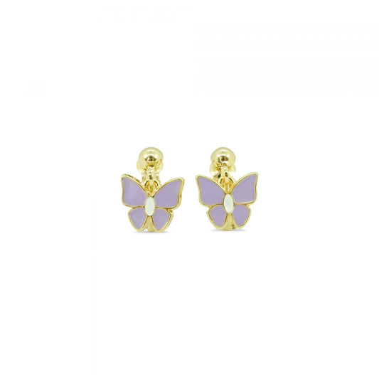 MILK X SODA ISLA BUTTERFLY EARRINGS CLIPS PURPLE