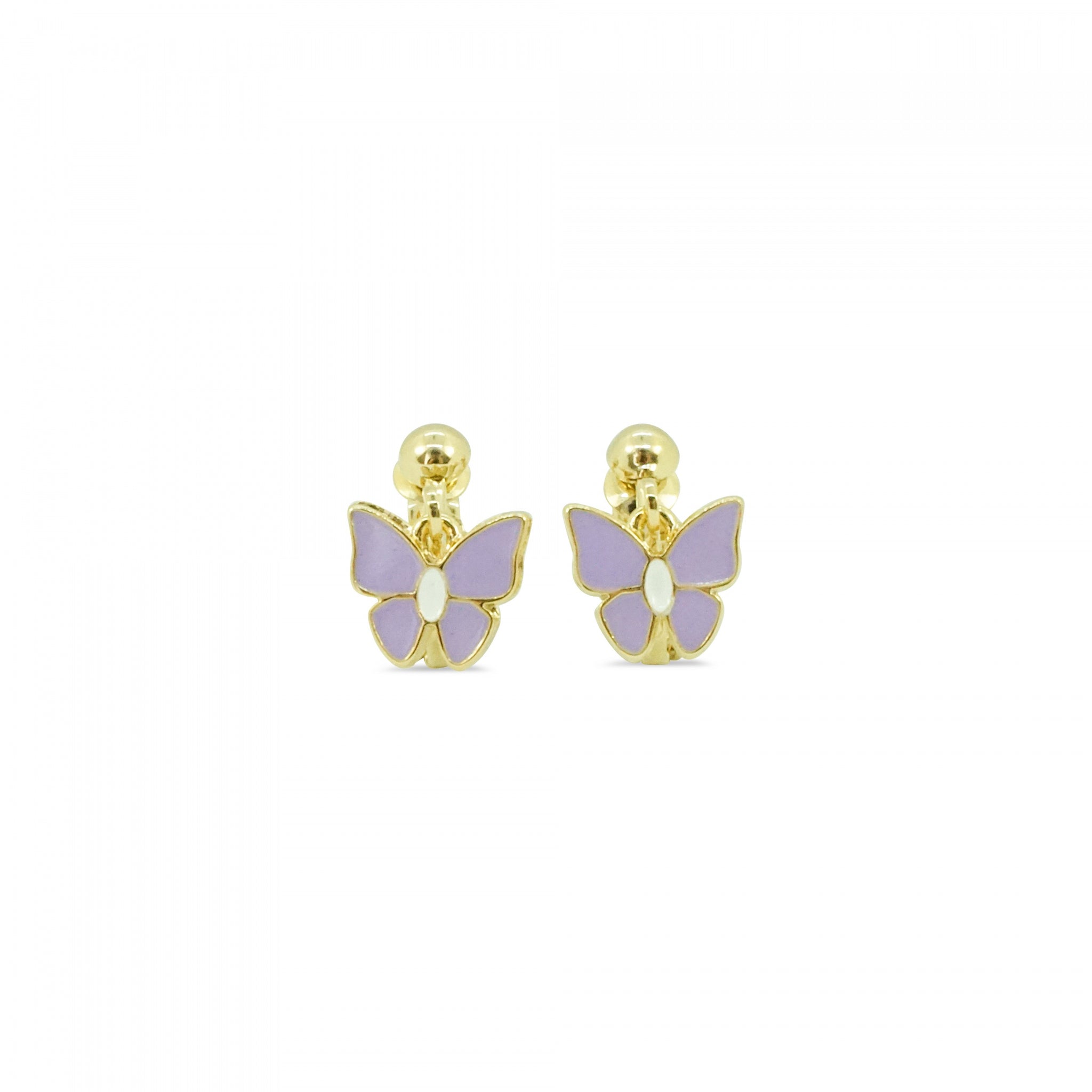 MILK X SODA ISLA BUTTERFLY EARRINGS CLIPS PURPLE