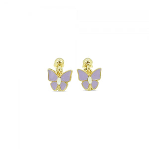 MILK X SODA ISLA BUTTERFLY EARRINGS CLIPS PURPLE