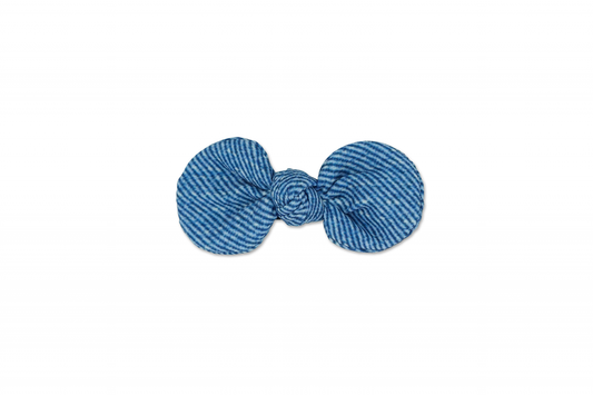 MILK X SODA DENIM RIBBON HAIR CLIP DARK DENIM