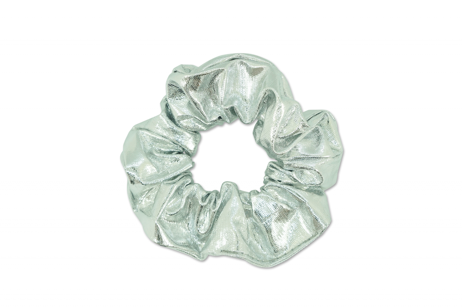 MILK X SODA METALLIC SCRUNCHIE SILVER