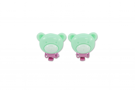 MILK X SODA PASTEL BEAR EARRINGS GREEN
