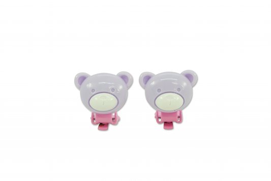 MILK X SODA PASTEL BEAR EARRINGS PURPLE