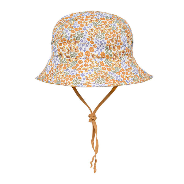 BEDHEAD HATS 'Wanderer' Girls Reversible Sun Hat - Mabel / Maize
