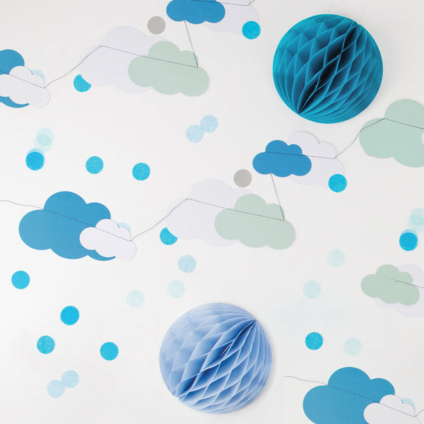 My Little Day  paper garland - clouds