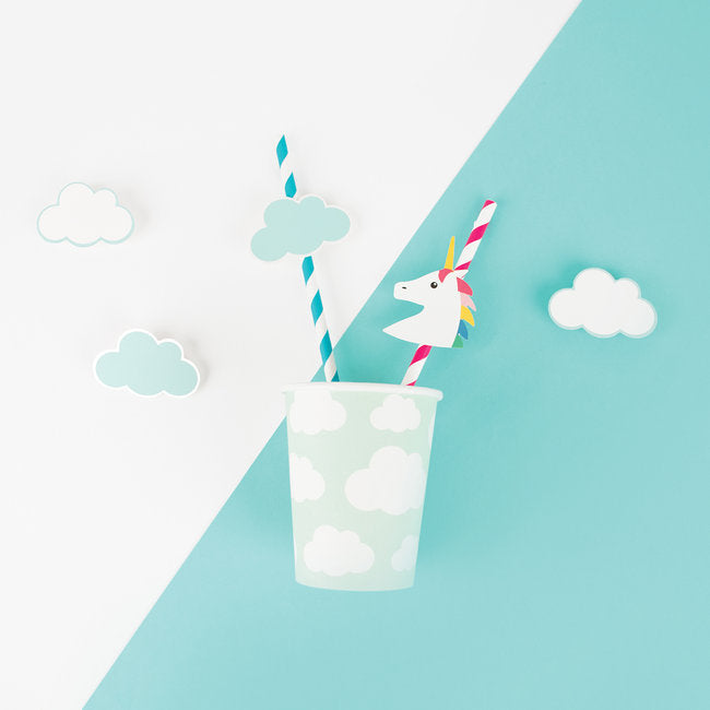 My Little Day  paper straws - clouds